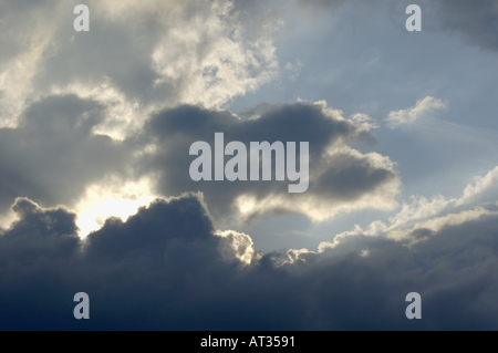 France clouds in the sky after a storm at sunset Stock Photo