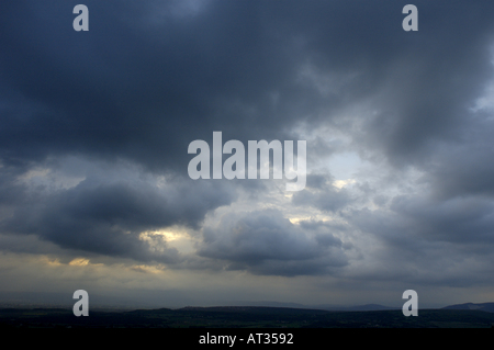 France clouds in the sky after a storm at sunset Stock Photo