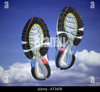 the favourite Running Shoes  Shoes in the air Stock Photo