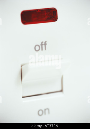 An electrical switch in OFF position Stock Photo