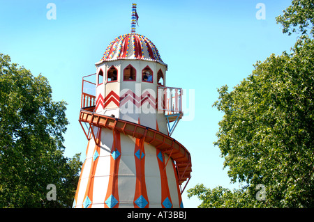 A HELTER SKELTER AT THE INNOCENT VILLAGE FETE IN REGENTS PARK LONDON 2007 Stock Photo