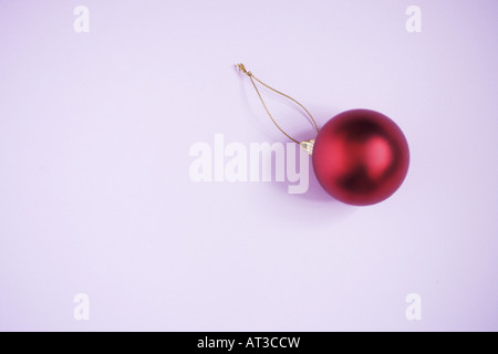 A single red bauble Stock Photo