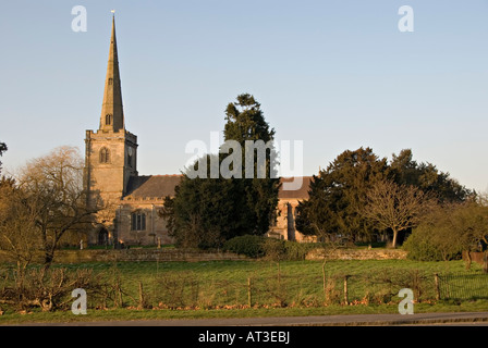 St Cassian's Church, Chaddesley Corbett, Worcestershire, UK. The nave dates from the 12c, with later additions Stock Photo