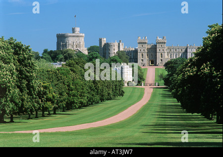 Windsor Castle from the Long Walk, Berkshire, England, UK