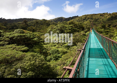 Santa Elena elevated hanging bridge above cloud forest canopy Stock Photo