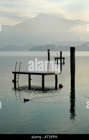 Switzerland, Canton Zug, Zug, Zug lake, pier Stock Photo Alamy