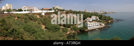 Senegal Dakar Central city skyline from Cap Manuel panoramic Stock Photo