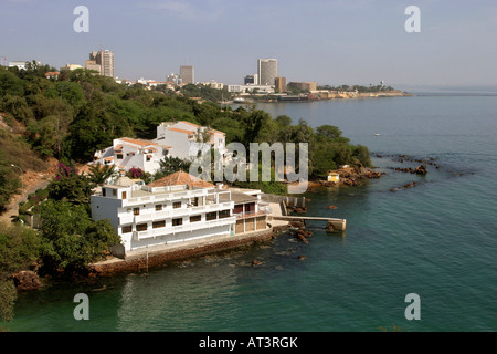 Senegal Dakar Central city skyline from Cap Manuel Stock Photo