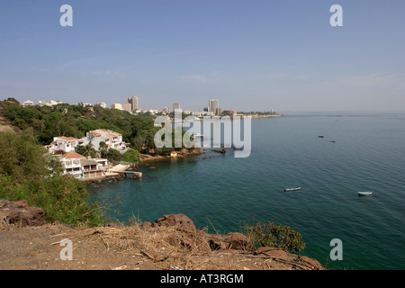 Senegal Dakar Central city skyline from Cap Manuel Stock Photo