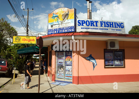 Costa Rica Quepos sport fishing shop in town centre Stock Photo