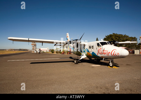 Costa Rica San Jose Nature Air De Havilland Twin Otter aircraft on apron at Tobias Belanos Airport Stock Photo