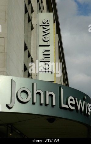 Close up of John Lewis department store on Oxford Street London UK Stock Photo
