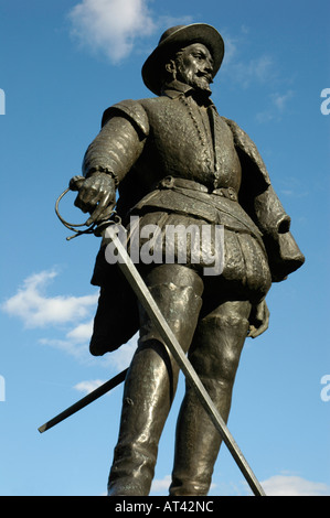 Statue of Sir Walter Raleigh at the Old Royal Naval College Greenwich London England Stock Photo
