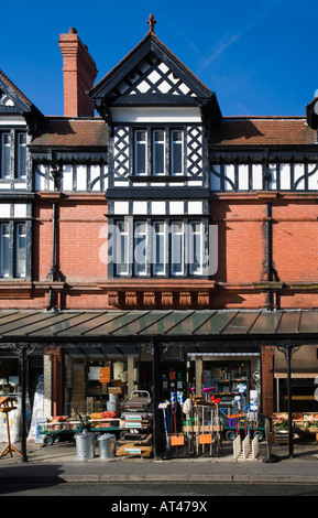 19th century Victorian canopied shops. Heaton Moor, Stockport, Greater Manchester, United Kingdom. Stock Photo