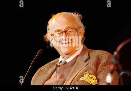 Sir John Mortimer CBE QC English barrister dramatist and author at The Guardian Hay Festival 2007 Hay on Wye Powys Wales UK EU Stock Photo