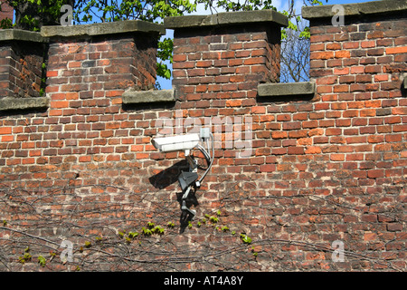 Secuity camera on Wall from the bricks Stock Photo