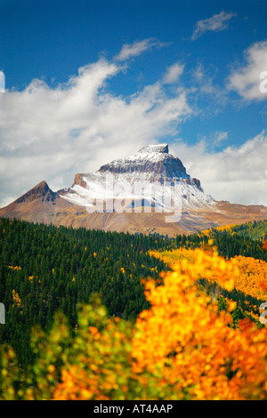 Uncompahgre Peak and Wilderness Area from Slumgullion Pass on Highway 149, Colorado Stock Photo