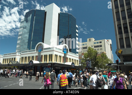 Corner of Pulteney Street and Rundle Mall, Adelaide, South Australia Stock Photo