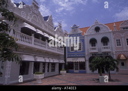 Downtown Oranjestad Aruba Dutch Caribbean part of the Kingdom of the Netherlands Stock Photo