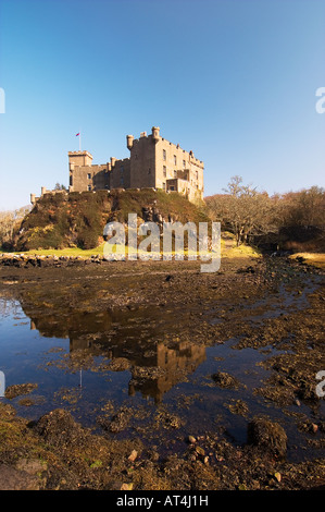 Dunvegan Castle on the Inner Hebrides Isle of Skye. Ancient home of Chiefs of Clan McLeod, Lords of the Isles. Stock Photo