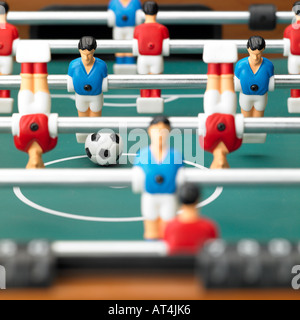 table football game with players on their heads foosball Stock Photo