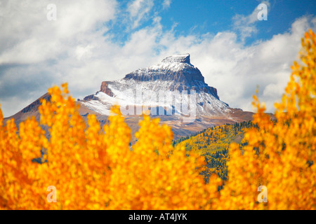 Uncompahgre Peak and Wilderness Area from Slumgullion Pass on Highway 149, Colorado Stock Photo