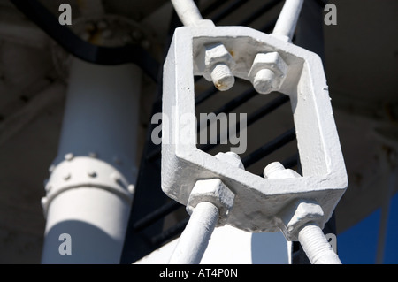 Structural detail of Black Nore Lighthouse in Portishead, near Bristol England Stock Photo