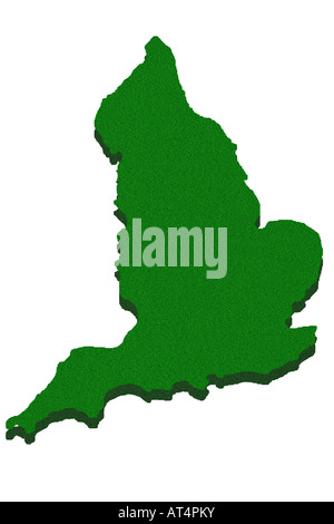 Outline map of England Stock Photo
