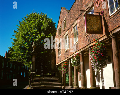 UK Cheshire Malpas village the old Market House Stock Photo