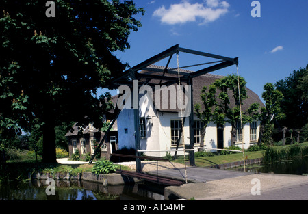 Stompwijk Netherlands farm house farmer bridge Stock Photo