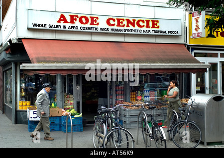 Rotterdam The Middellandstraat is a very long street with lots of international shops Netherlands Stock Photo