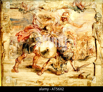 Achilles the death of Hector Peter Paul Rubens 1577-1640 Flemish Belgian Belgium Stock Photo