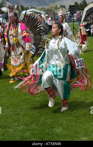 WY Wyoming Cody Dancing at Plains Indian June Powwow Native American ...