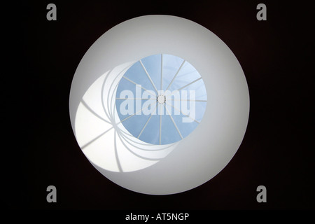 Circular dome skylight feature in a modern office building Stock Photo