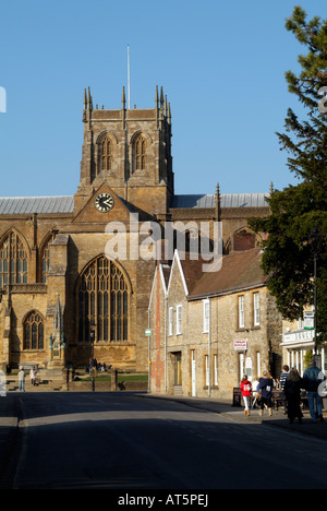 The Historic 15th Century Abbey Church Sherborne West Dorset England and Digby memorial Stock Photo