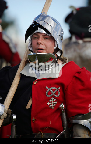 Marching knight from a War of the Roses re-enactment Stock Photo