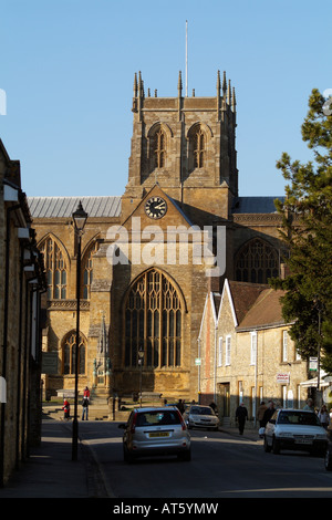 The Historic 15th Century Abbey Church Sherborne West Dorset England and Digby memorial Stock Photo