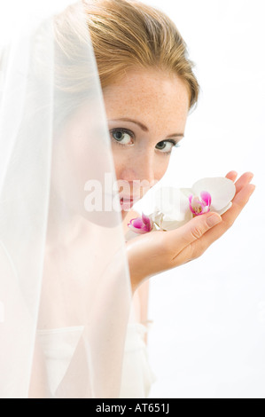 Young bride, close-up Stock Photo