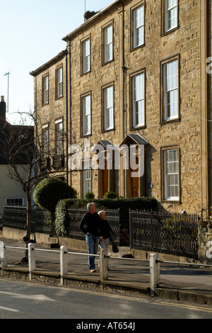 Town Centre Housing Sherborne West Dorset England Stock Photo