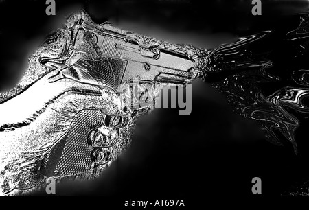 Revolver hand gun pistol Smith Wesson Stock Photo