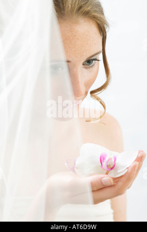 Young bride, close-up Stock Photo