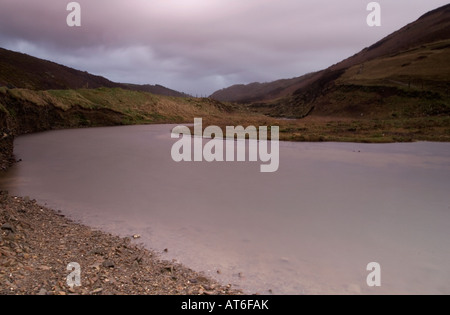 View inland at Duckpool near Bude North Cornwall Stock Photo