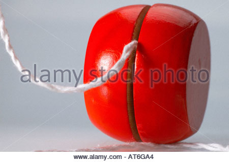 A red yoyo and string Stock Photo