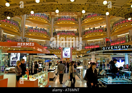 Galeries Lafayette Paris Hermes Givenchy Chanel Bvlgari Stock Photo