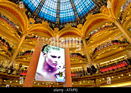 Galeries Lafayette Paris Hermes Givenchy Chanel Bvlgari Stock Photo