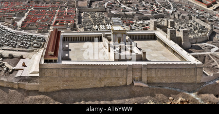 Model of Jerusalem dating from the time of the Second Temple Stock Photo