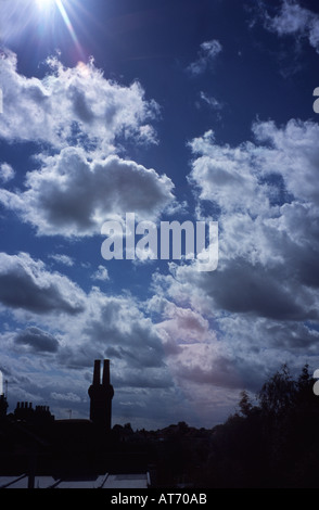Clouds over skyline London UK Stock Photo