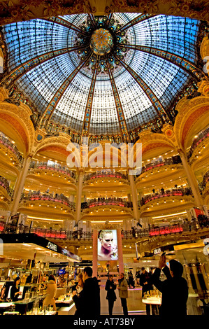 Galeries Lafayette Paris Hermes Givenchy Chanel Bvlgari Stock Photo