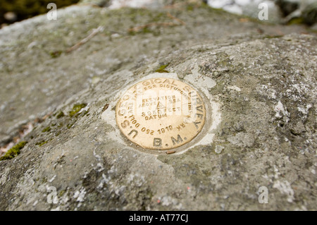 USGS Marker in Yosemite California Stock Photo