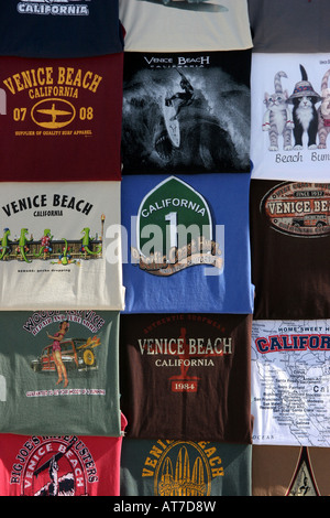 Souvenir T Shirts on Venice Boardwalk Los Angeles Stock Photo